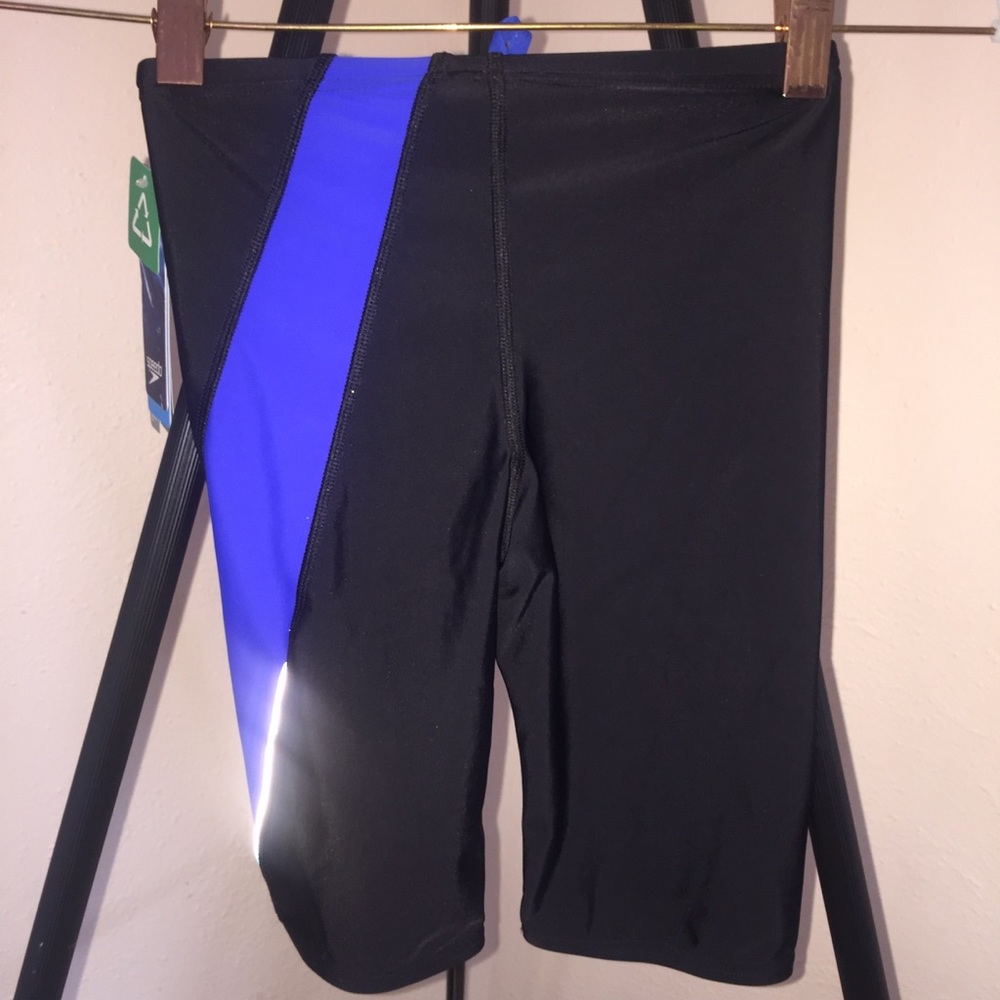 NWT Speedo Jammer Blue/Black Sz 26 051650H
